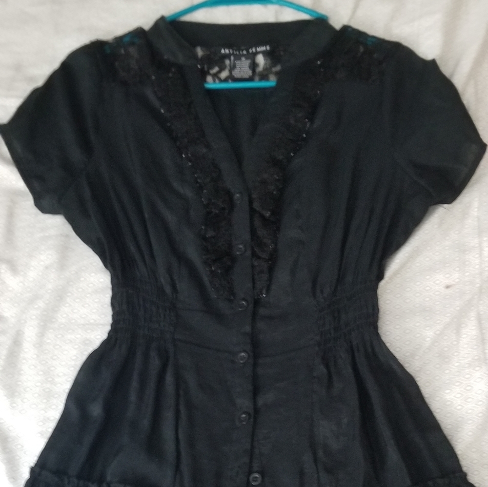 Antilia Femme Medium Black Blouse